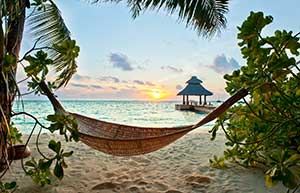 Maldives beach sunset