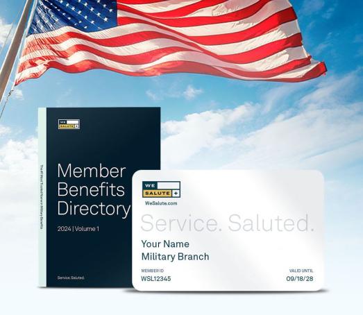 WeSalute+ Card & WeSalute+ Member Benefits Directory